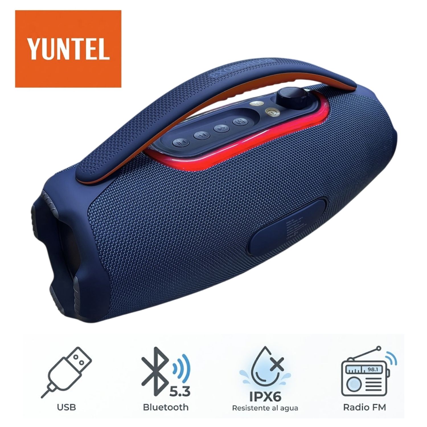 PARLANTE GREAT BASS YUNTEL YP 082BT USB BT 30 WATTS X 2 - 1