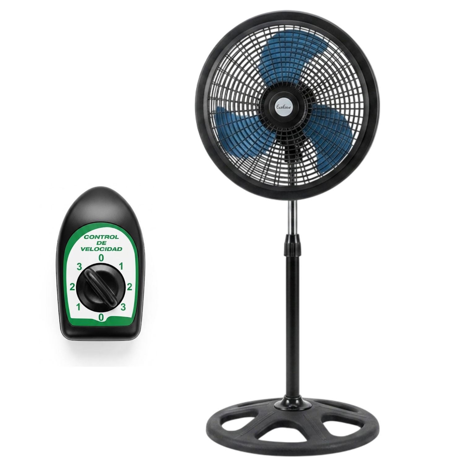 PACK 02 VENTILADORES EVOLUTION 3 EN 1 18 PULGADAS GIRO 120 GRADOS 3 ASPAS - 4