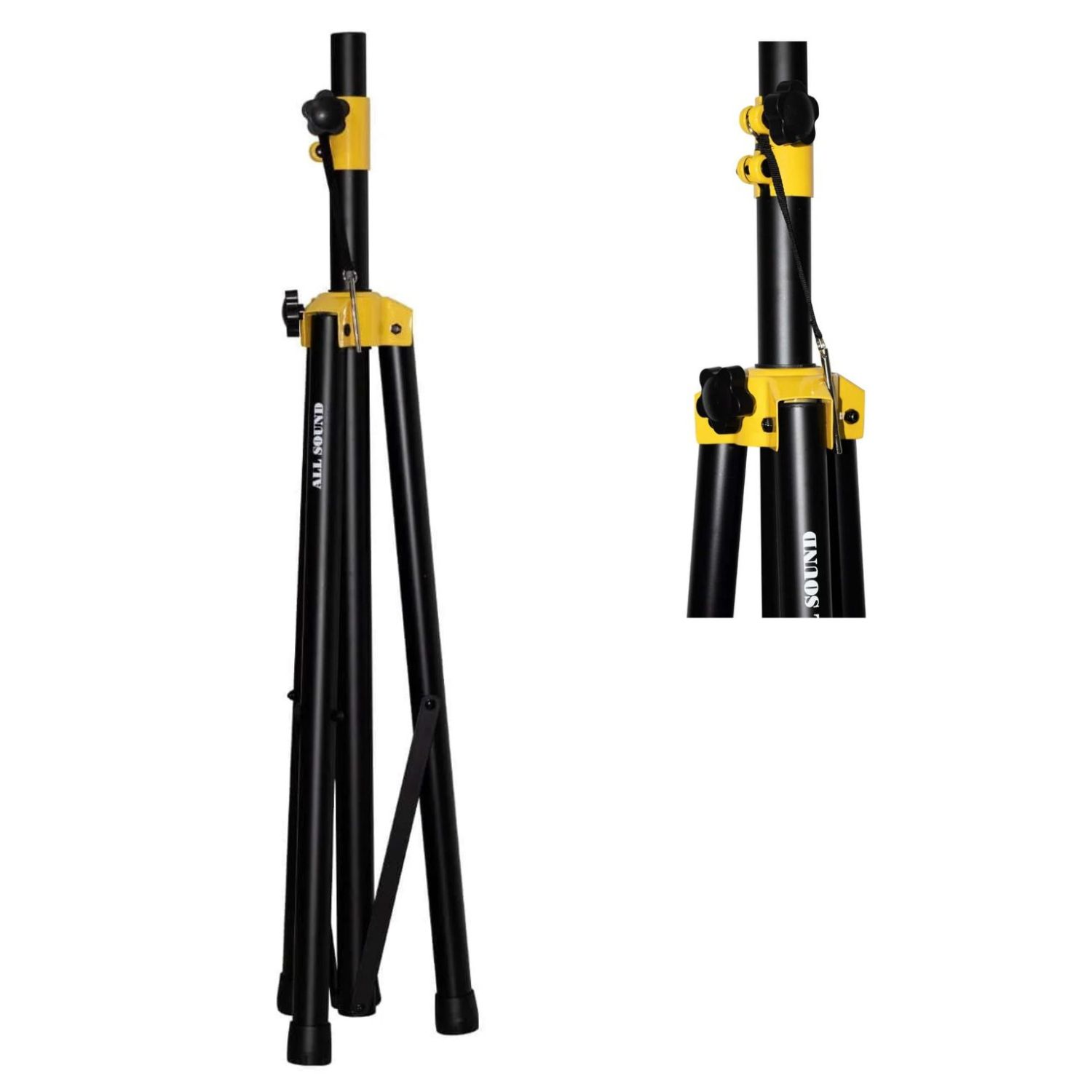 PEDESTAL PARA PARLANTE ALL SOUND SC-M5A DE METAL RESISTENTE HASTA 60KG AMARILLO - 3