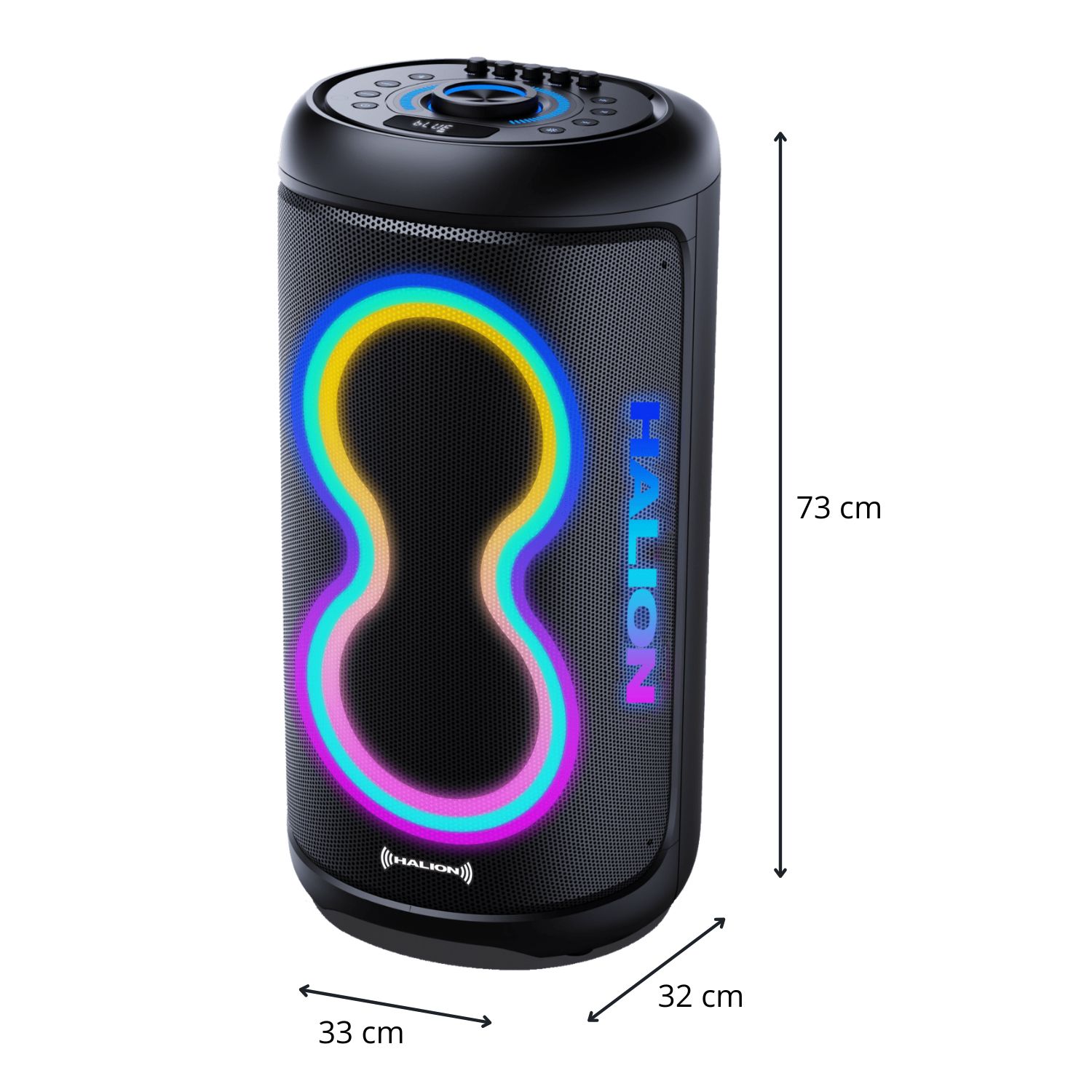 PARLANTE PORTÁTIL HALION HA-846 SALSA 02 BOUFER 8' USB BT TWS 01 MICRÓFONO - 5