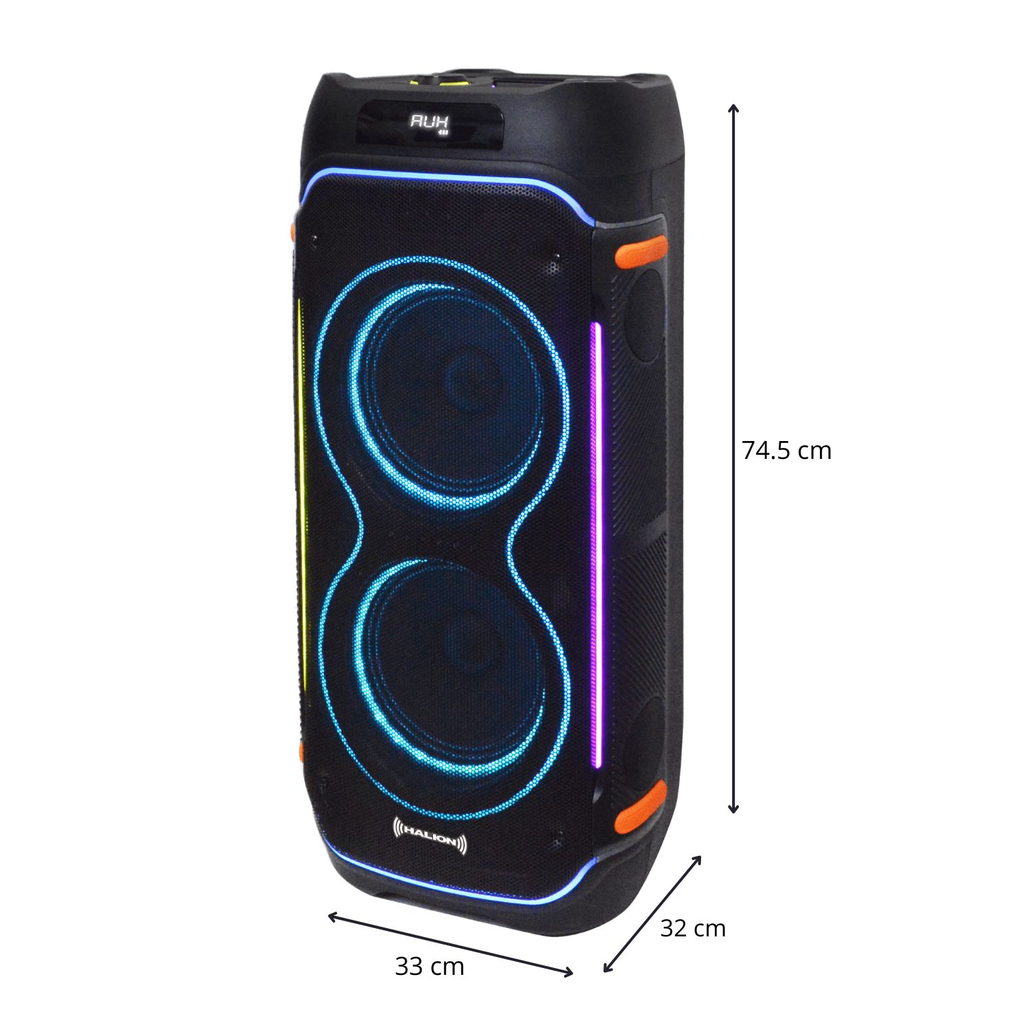 PARLANTE TORRE HALION HA-844 02 BOUFER 8' MAMBO BLUETOOTH USB TWS CON MICRÓFONO - 5