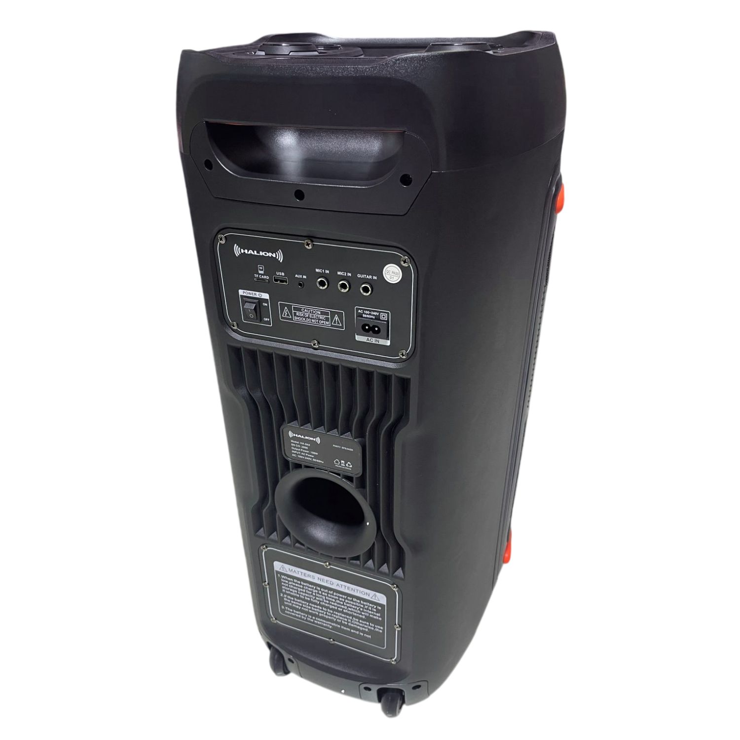 PARLANTE TORRE HALION HA-844 MAMBO 02 BOUFER 8' USB BT TWS 01 MICRÓFONO - 4