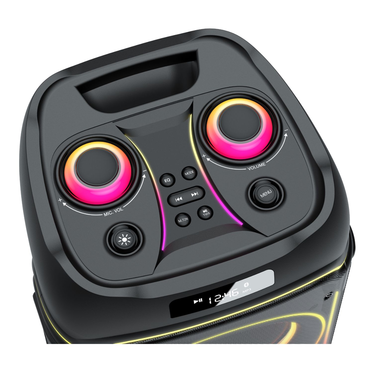PARLANTE TORRE HALION HA 1045 MAMBO TWS USB FM RGB + MICRÓFONO - 3