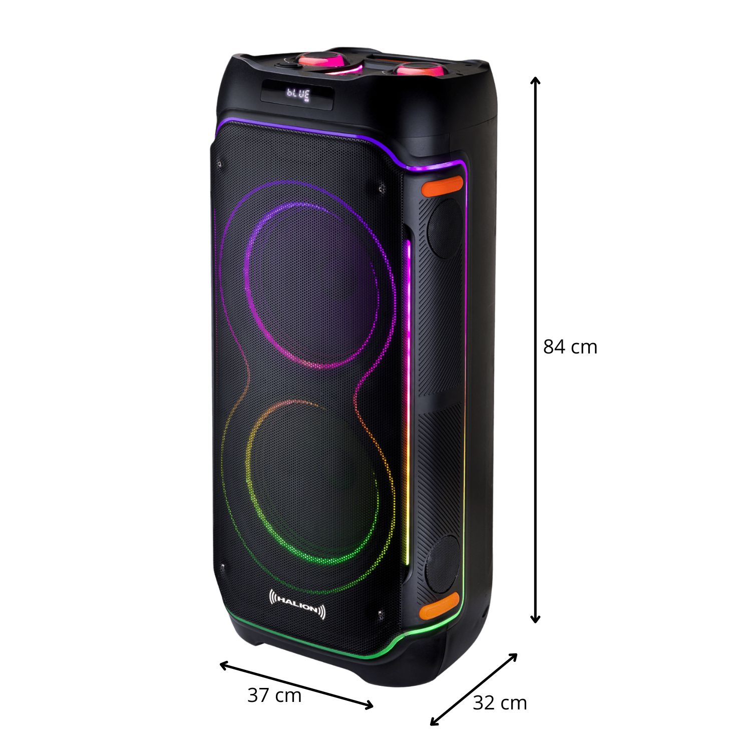TORRE DE SONIDO HALION HA 1045 MAMBO TWS USB FM RGB + MICRÓFONO - 5