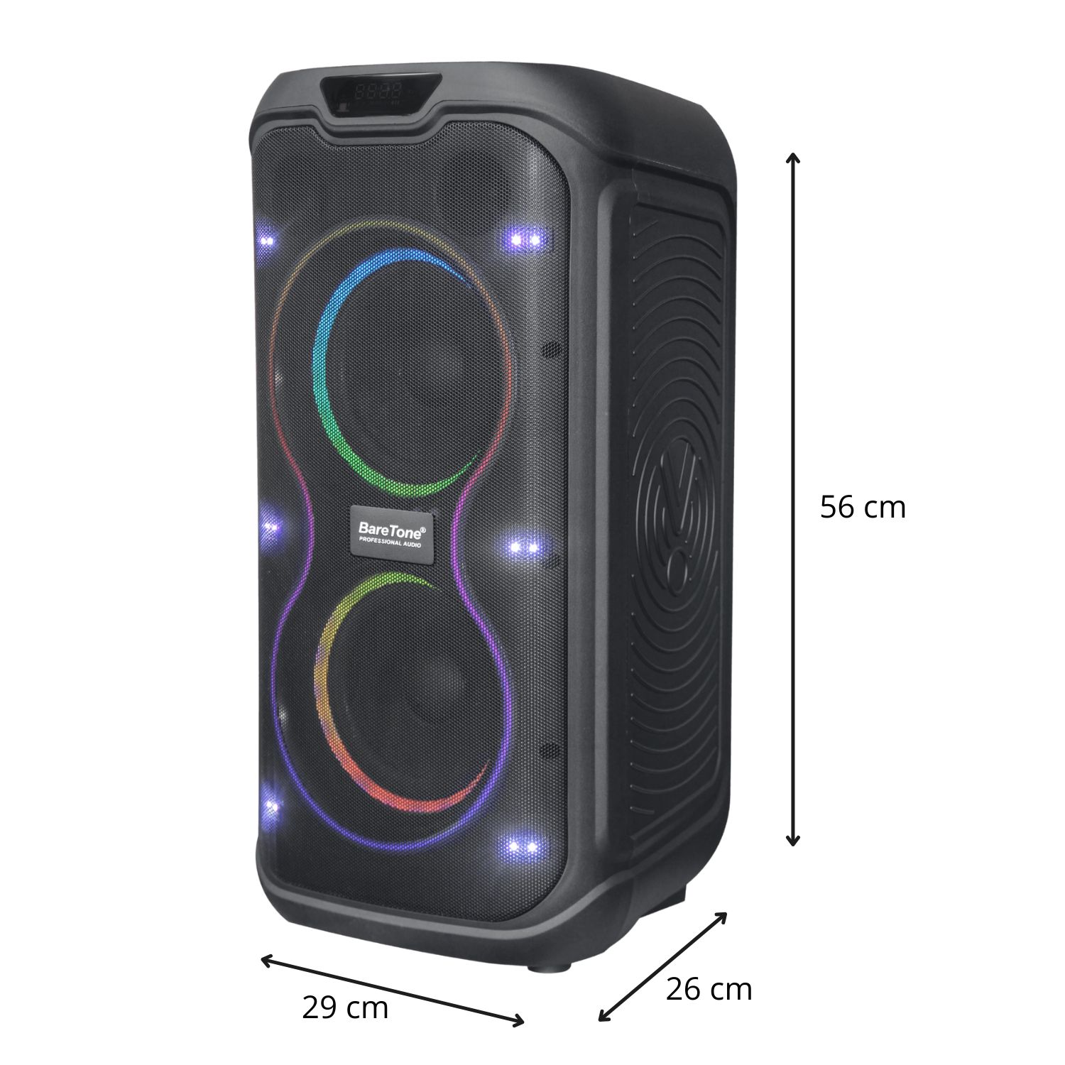 PARLANTE BARETONE MAX-265E1 800W PMPO USB BT TWS LUCES RGB - 5