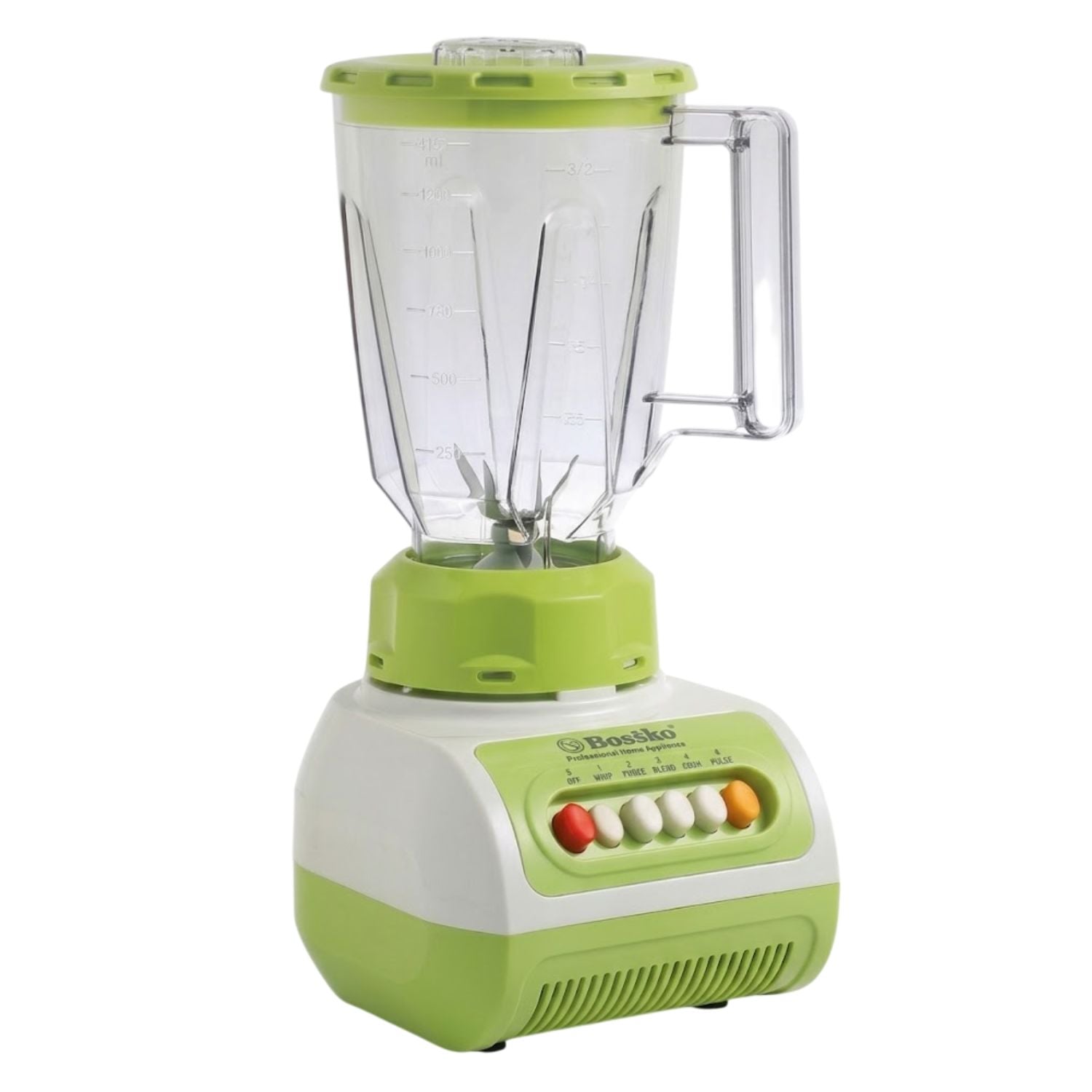LICUADORA CON MOLINILLO BOSSKO BK-518P-V JARRA DE PLÁSTICO 1.5 LITROS VERDE - 2