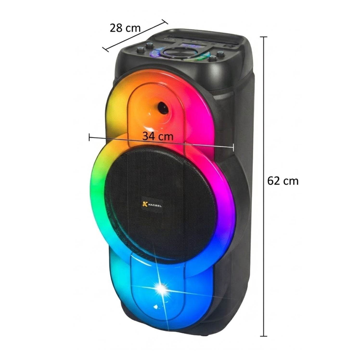 PROMO PARLANTE PORTÁTIL KASSEL K1214 BOUFER 12' + 02 MICRÓFONOS - 5