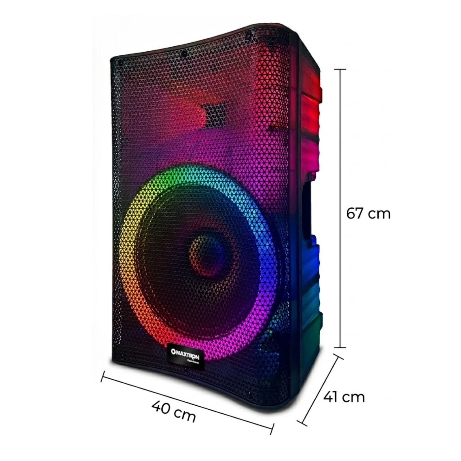 PROMO TRIPODE + PARLANTE MAXTRON MX 1501 RAINBOW BOUFER 15' USB BT TWS LED RGB - 5