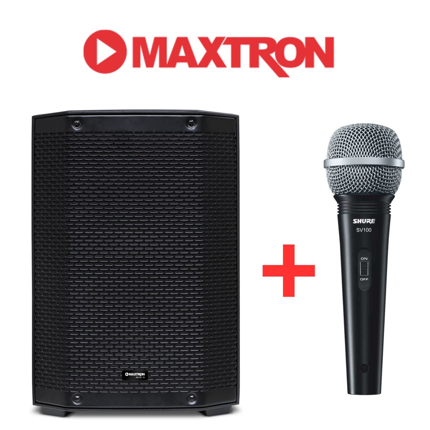 PROMO MAXTRON PARLANTE REVO MXT 8115 + MICROFONO SV 100 ALAMBRICO - 1
