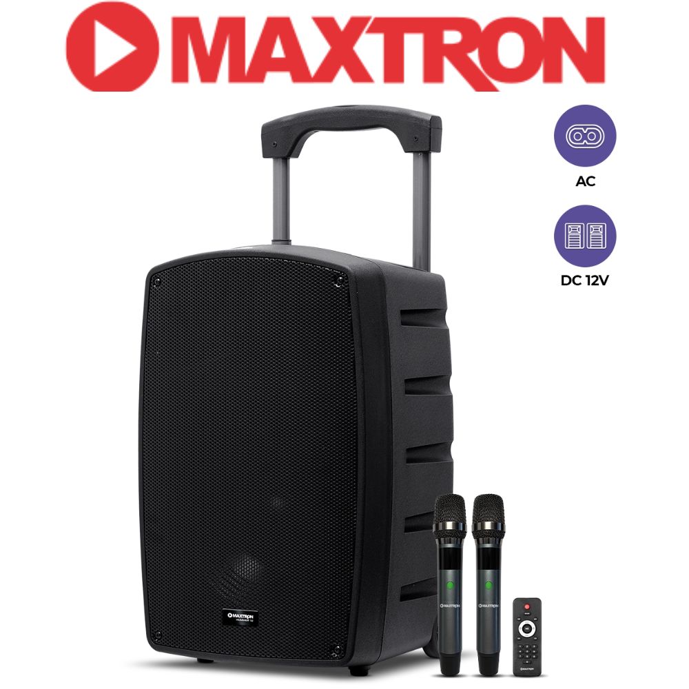 'TITULO: PARLANTE PORTATIL MAXTRON HUMMER MX 1512 BOUFER 12” USB BT TWS CON DSP PROFESIONAL - 1