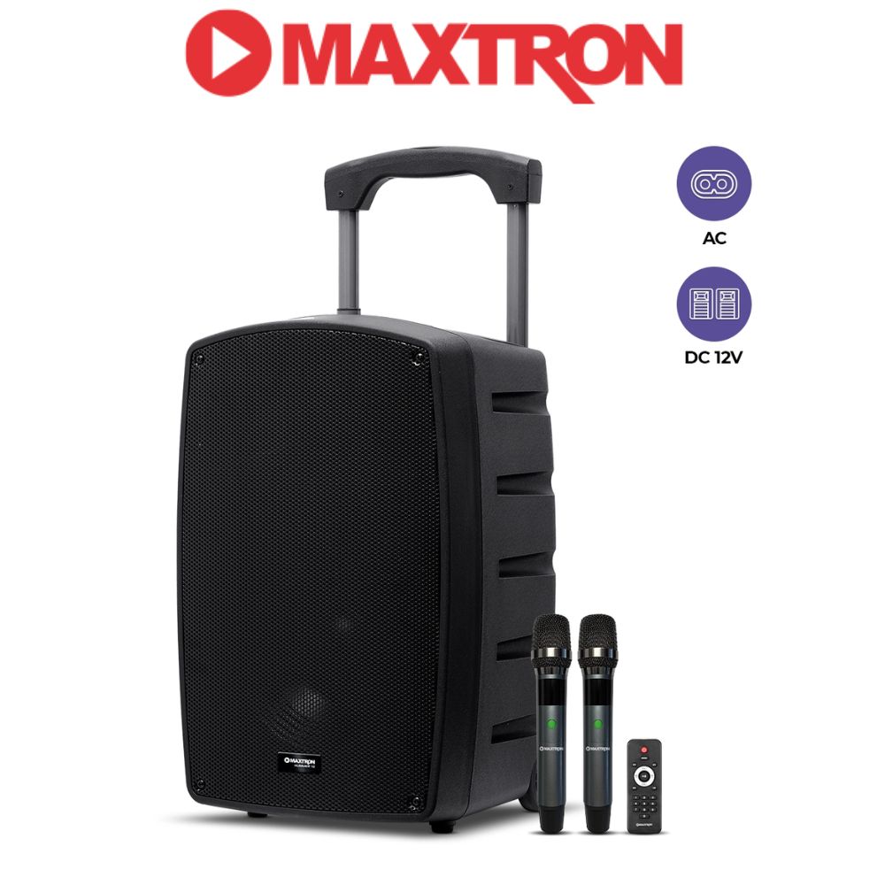 PARLANTE MAXTRON HUMMER MX 1512 BOUFER 12 PULG USB BT TWS CON RUEDAS - 1