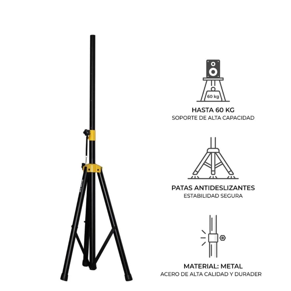 PEDESTAL PARA PARLANTE ALL SOUND SC-M57A DE METAL RESISTENTE HASTA 60KG AMARILLO - 1