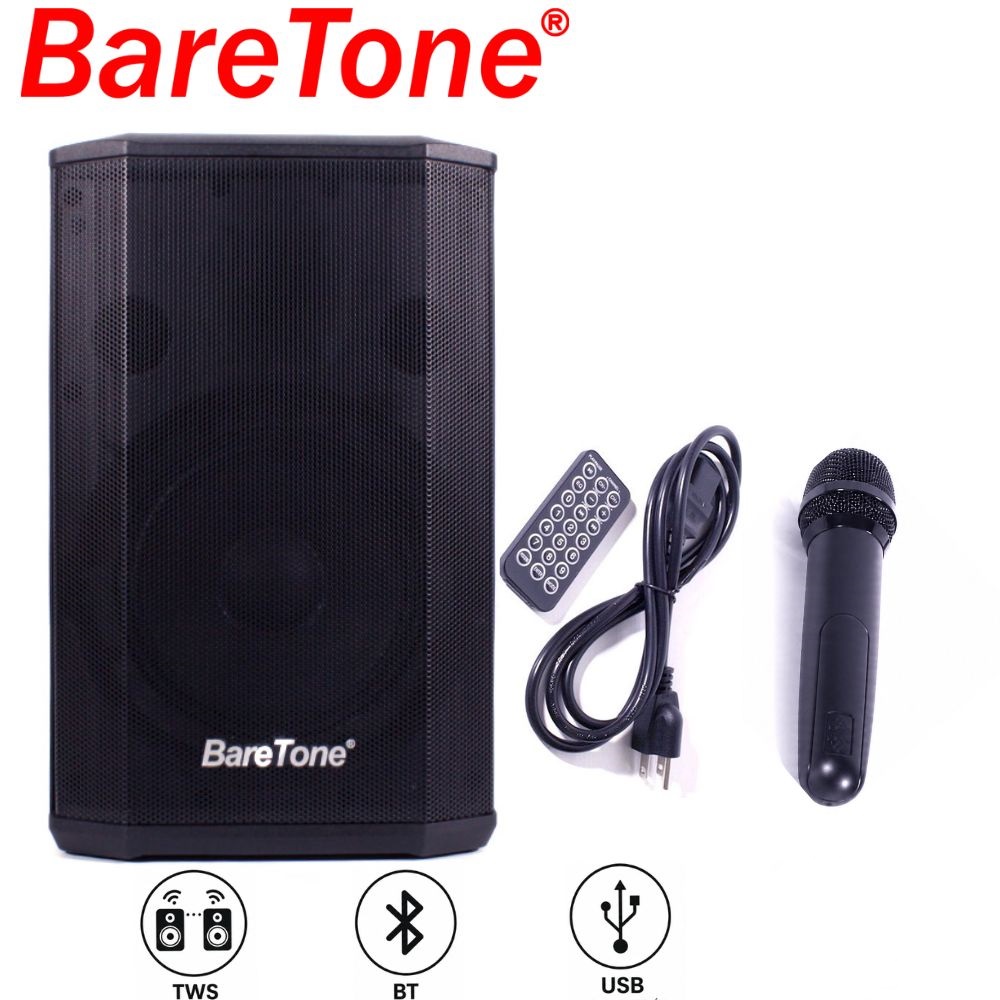 PARLANTE PROFESIONAL BARETONE MAX-B8 CON BATERÍA, USB BT 01 MICRÓFONO - 1