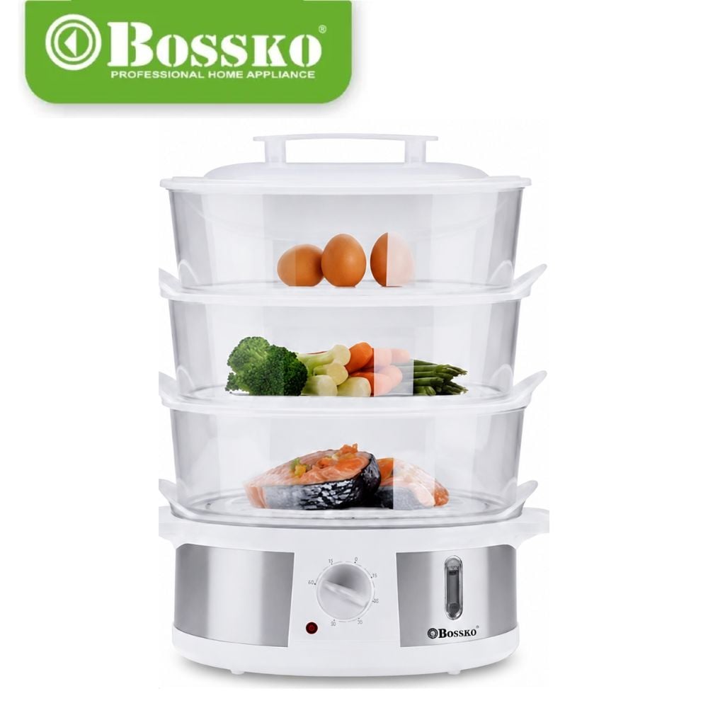 VAPORERA DE ALIMENTOS BOSSKO BK-0557VP 03 NIVELES - BLANCO - 1