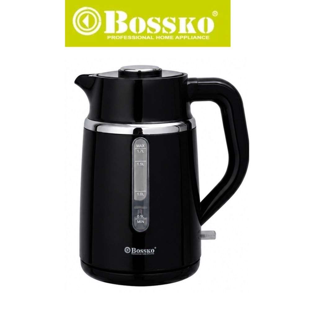 HERVIDOR MODERNO BOSSKO BK 286HV 2 LITROS NEGRO - 1