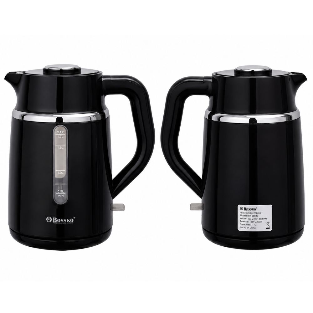HERVIDOR MODERNO BOSSKO BK 286HV 2 LITROS NEGRO - 2