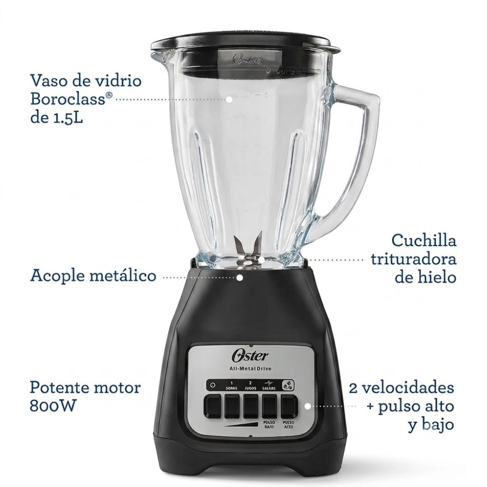 LICUADORA OSTER BLSTKAGBPB 550 WATTS + MOLINILLO JHUMY - 3
