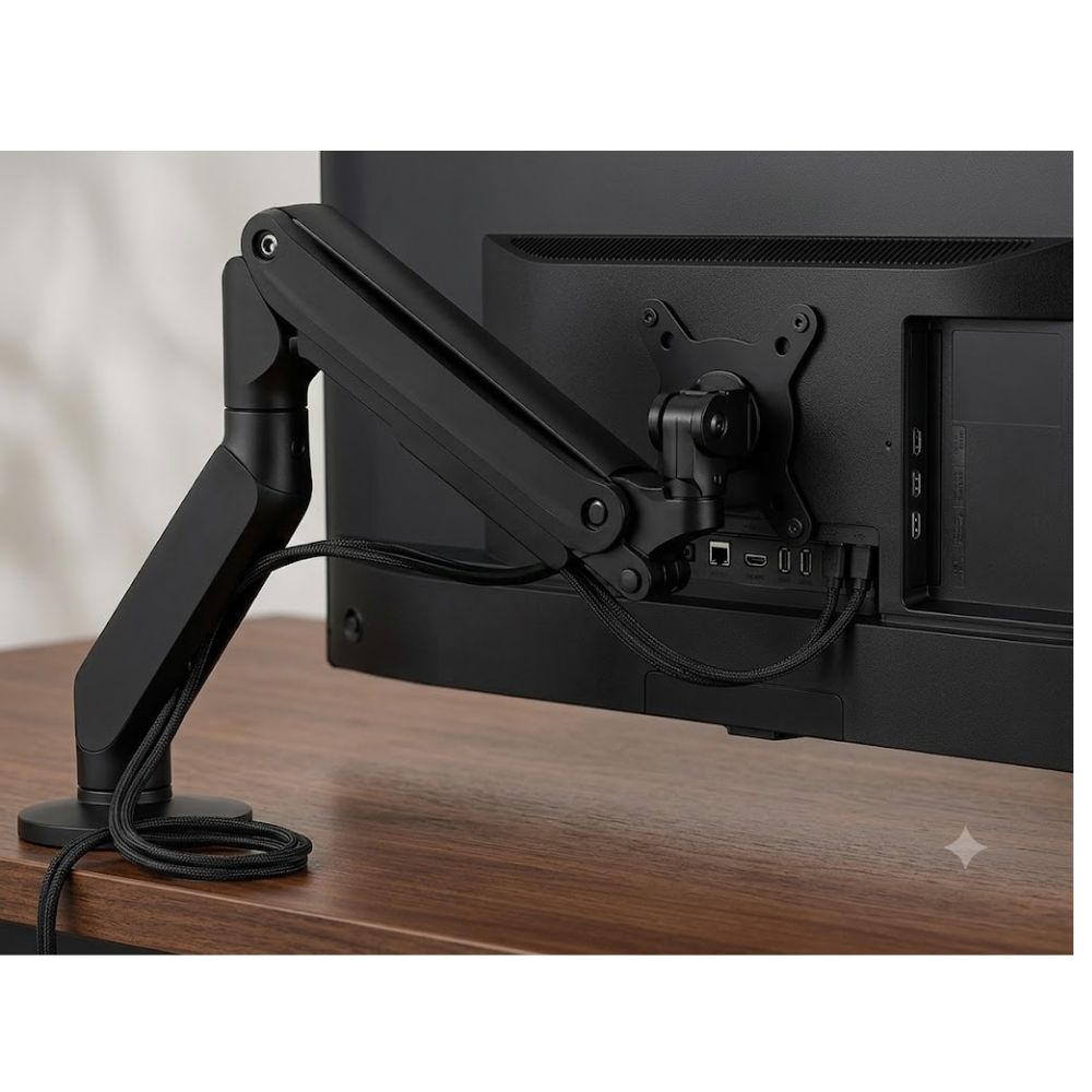 SOPORTE DE ESCRITORIO AMERICAN RACKS AMMO1732BE COMPATIBLES CON PANTALLAS 17' Y 32' NEGRO - 4