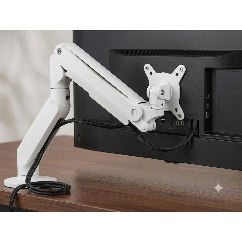 SOPORTE DE ESCRITORIO AMERICAN RACKS AMMO1732BE COMPATIBLES CON PANTALLAS 17' Y 32' BLANCO - 4