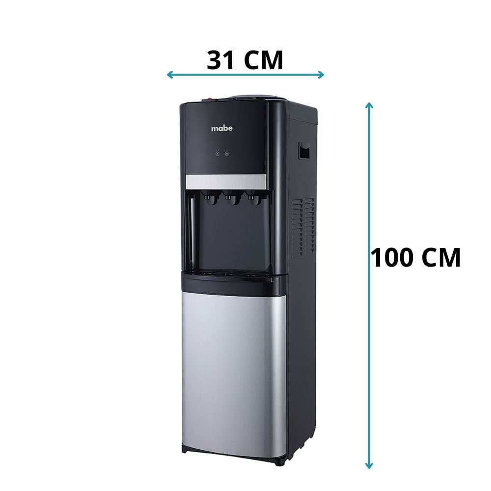 DISPENSADOR DE AGUA MABE MXCF05PFS CON GABINETE INFERIOR NEGRO - 3