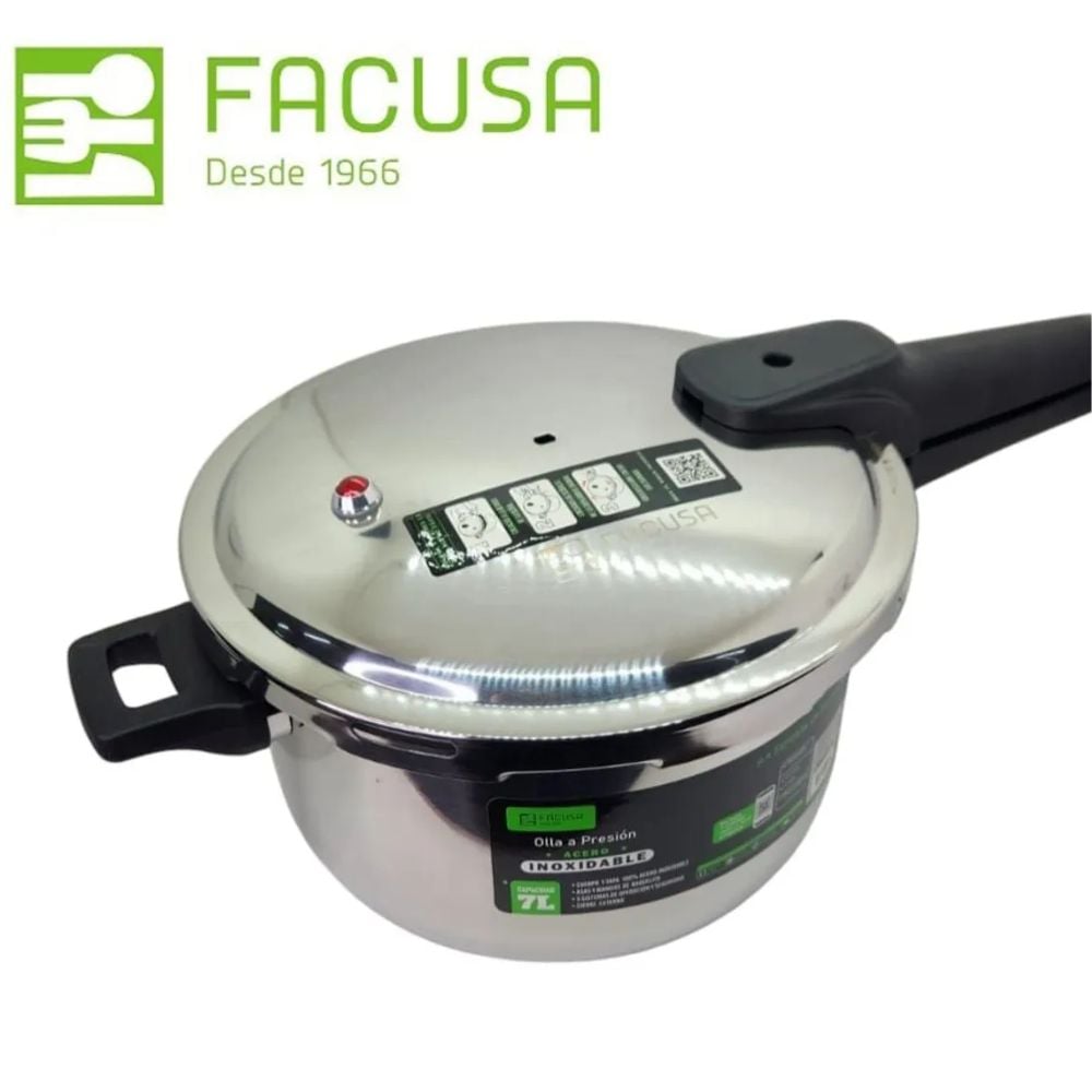 OLLA PRESION FACUSA DE 7LT ACERO INOXDABLE - 1