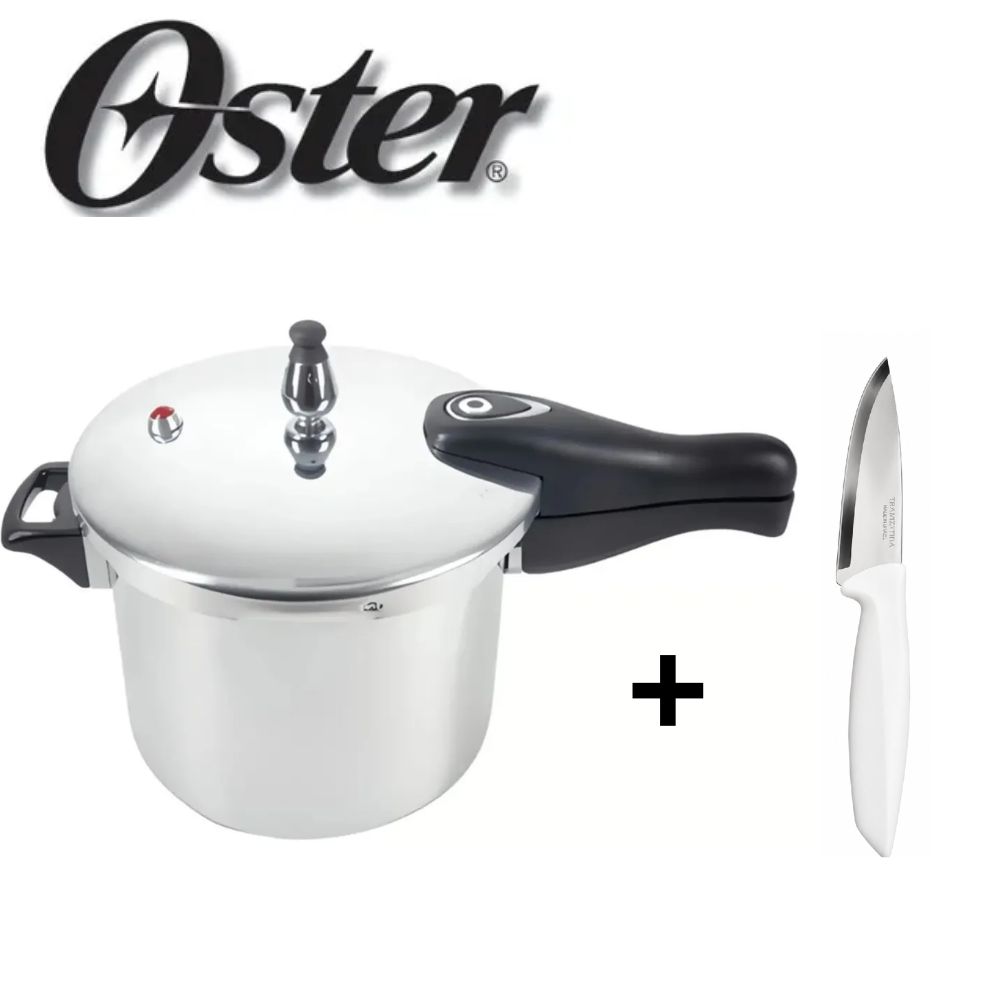 OLLA PRESION OSTER BRISSAGO 7 LT + CUCHILLO TRAMONTINA NRO 6 - 1