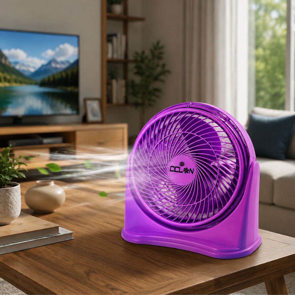 VENTILADOR DE MESA CICLON 8 PULGADAS 03 VELOCIDADES PURPURA - 4