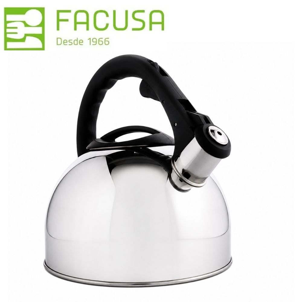 TETERA FACUSA FUSION 4.6 LT. ACERO INOXIDABLE CON SILBATO - 1
