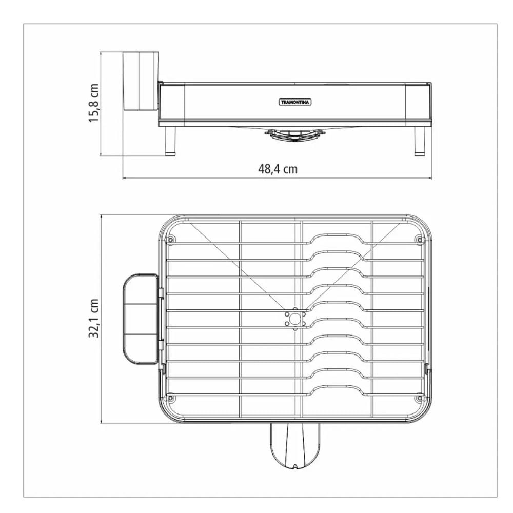 ESCURRIDOR DE VAJILLAS TRAMONTINA 61537100 INOX - 4