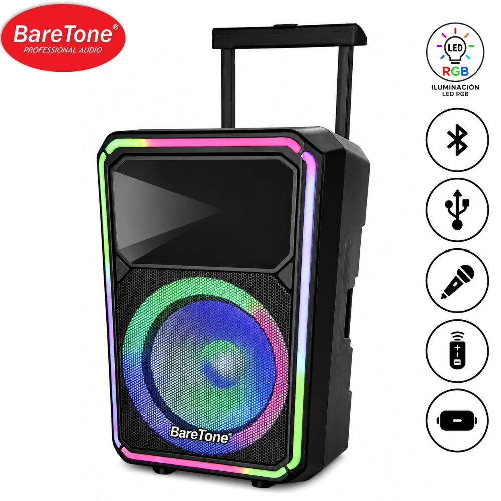 PARLANTE BARETONE MAX-X6B CON BATERIA BOUFER 15 PULG USB BT TWS - 1