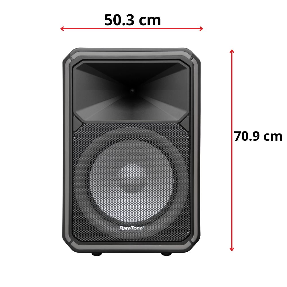 PARLANTE BARETONE MAX-X6B CON BATERIA BOUFER 15 PULG USB BT TWS - 3