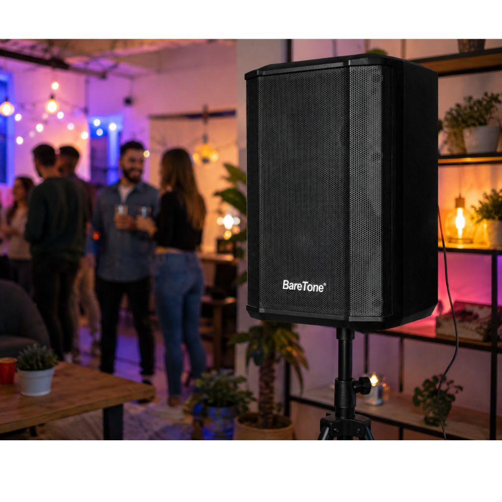 PARLANTE PROFESIONAL BARETONE MAX B8 PRO CON BATERÍA, USB BT 2 MICRÓFONOS - 6