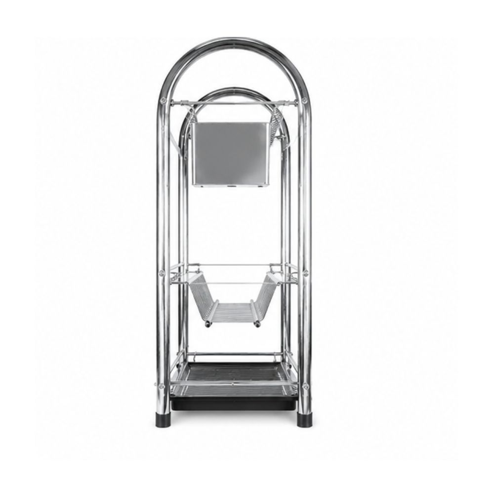 ESCURRIDOR DE PLATOS FINEZZA FZ 8050R  ACERO INOXIDABLE 32 PLATOS - 2