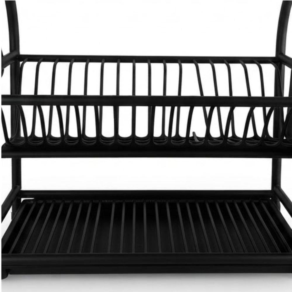 ESCURRIDOR DE PLATOS FINEZZA FZ 8053R  ACERO INOXIDABLE 16 PLATOS NEGRO - 2