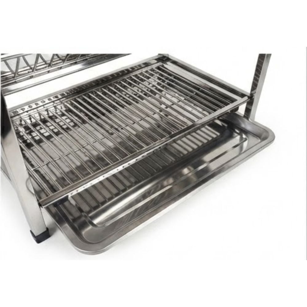 ESCURRIDOR DE PLATOS FINEZZA FZ 8061R ACERO INOXIDABLE 20 PLATOS PLATEADO - 2