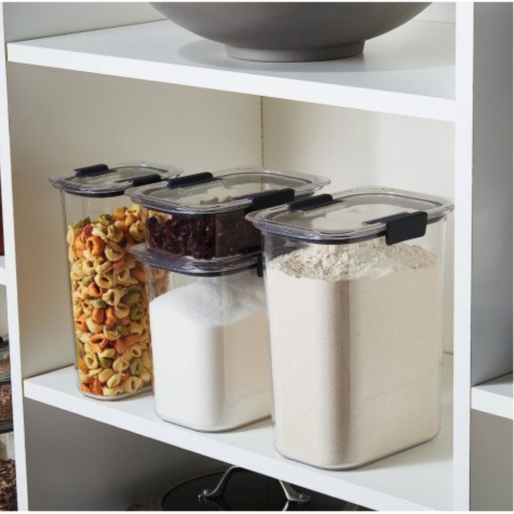 SET DE 4 CONTENEDORES HERMÉTICOS RUBBERMAID 1994253 MADE IN USA - 5