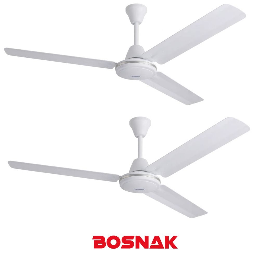 PACK 02 VENTILADORES DE TECHO BOSNAK BK 520 56 PULG 65 W BLANCO - 1