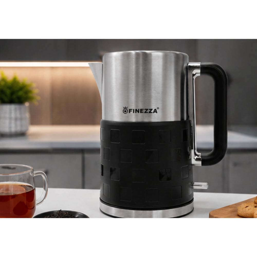 HERVIDOR ELÉCTRICO FINEZZA 2 LITROS ACERO INOXIDABLE NEGRO - 2