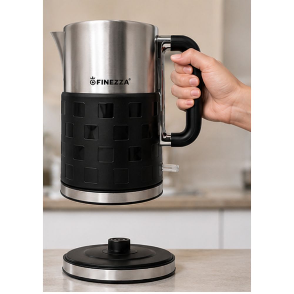 HERVIDOR ELÉCTRICO FINEZZA 2 LITROS ACERO INOXIDABLE NEGRO - 4