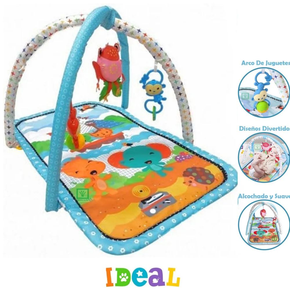 GIMNASIO CELESTE IDEAL PARA BEBE CON JUGUETES ELEPHANT - 1