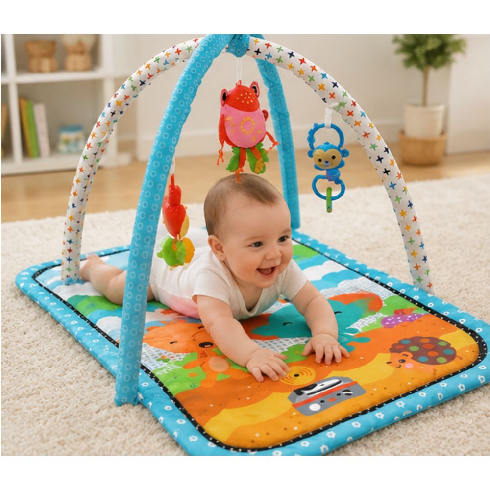 GIMNASIO CELESTE IDEAL PARA BEBE CON JUGUETES ELEPHANT - 2