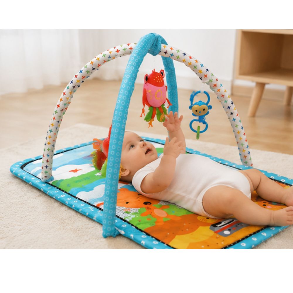 GIMNASIO CELESTE IDEAL PARA BEBE CON JUGUETES ELEPHANT - 5