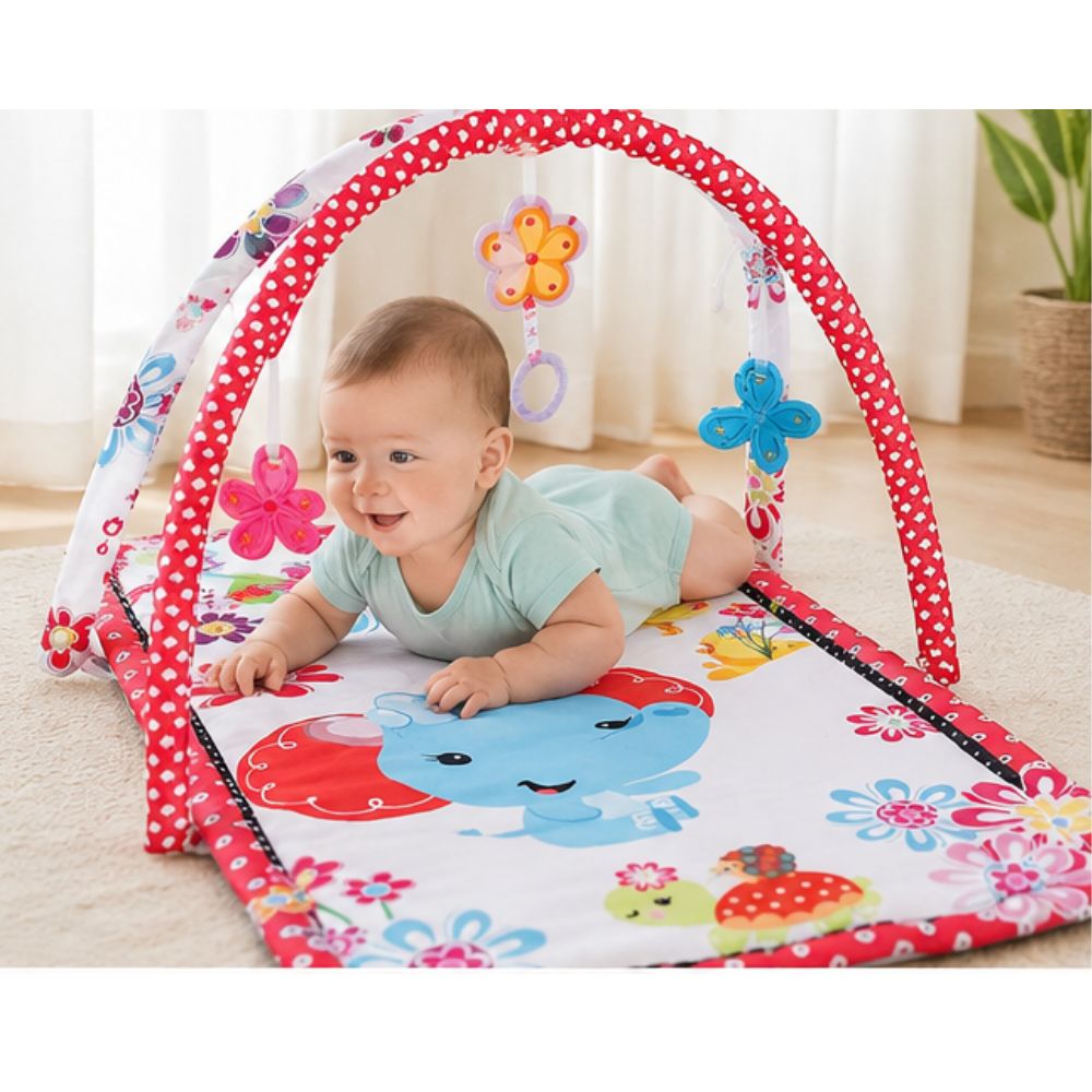 GIMNASIO ROJO IDEAL PARA BEBE CON JUGUETES ELEPHANT - 2