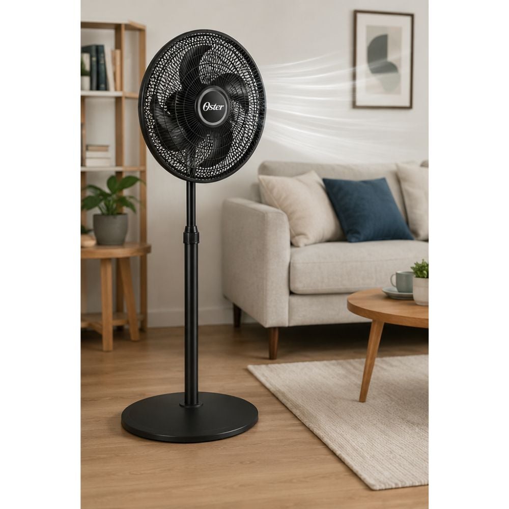 VENTILADOR DE PEDESTAL OSTER T1631 18' 75 W NEGRO - 2