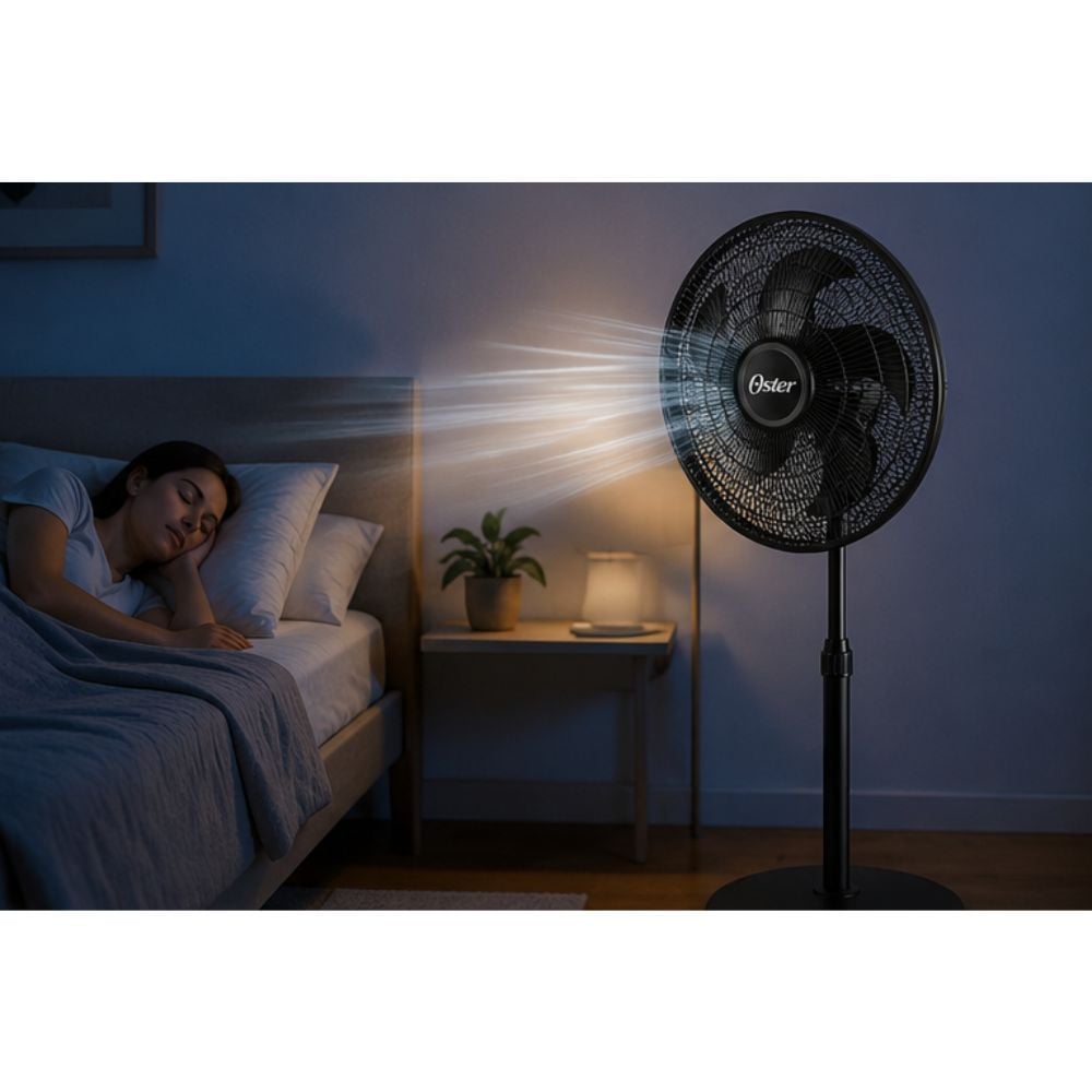 VENTILADOR DE PEDESTAL OSTER T1631 18' 75 W NEGRO - 3