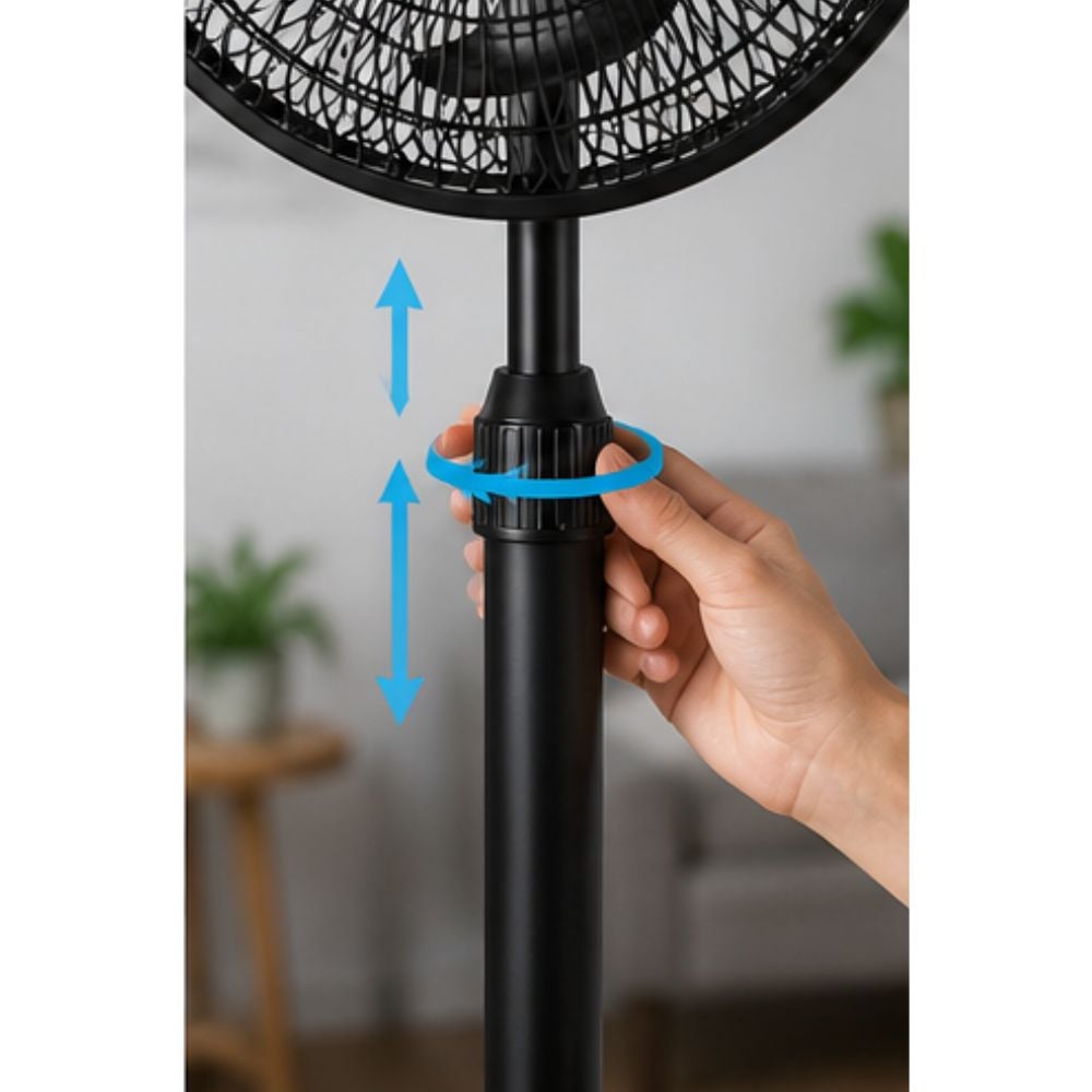 VENTILADOR DE PEDESTAL OSTER T1631 18' 75 W NEGRO - 4