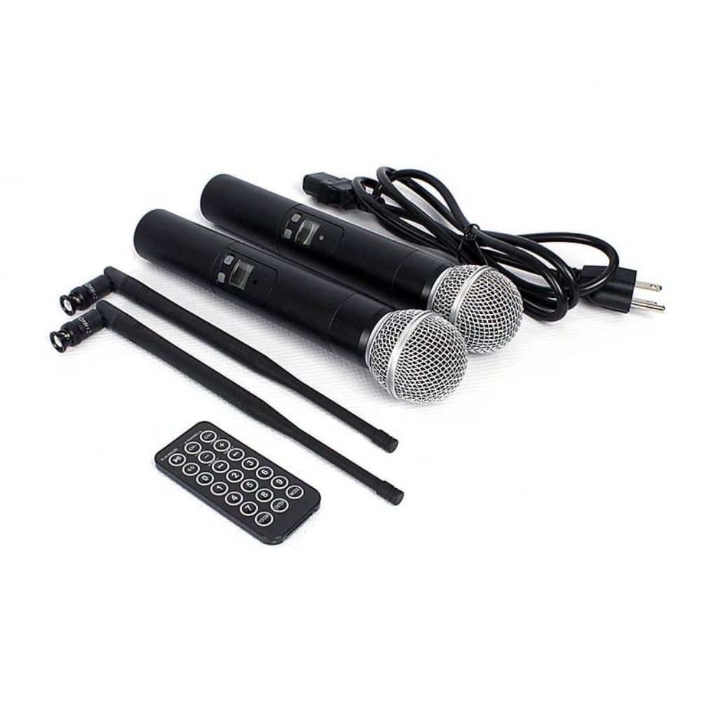 PARLANTE PORTATIL HALION PHA 12F 2000W PMPO 02 MICROFONOS - 4