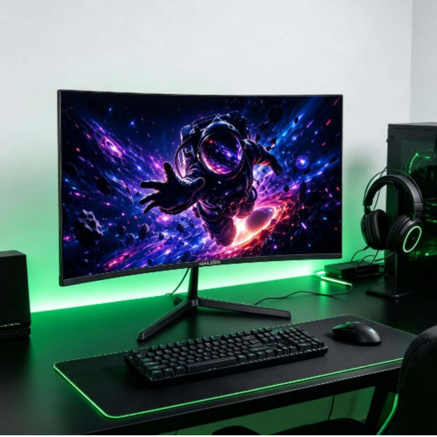 MONITOR GAMER CURVO HALION HG2406FC 24' FULL HD 180HZ VA FREESYNC - 3