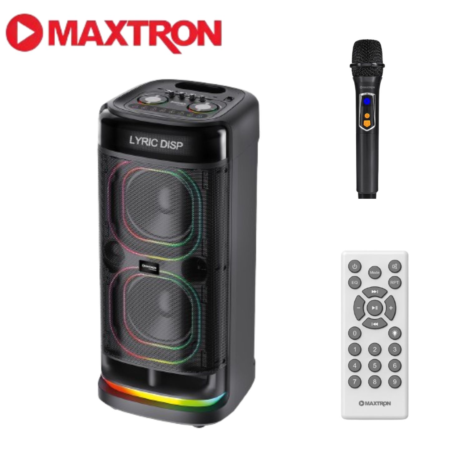 PARLANTE MAXTRON FREEDOM MX 802AC USB BT CON 02 MICROFONOS - 2