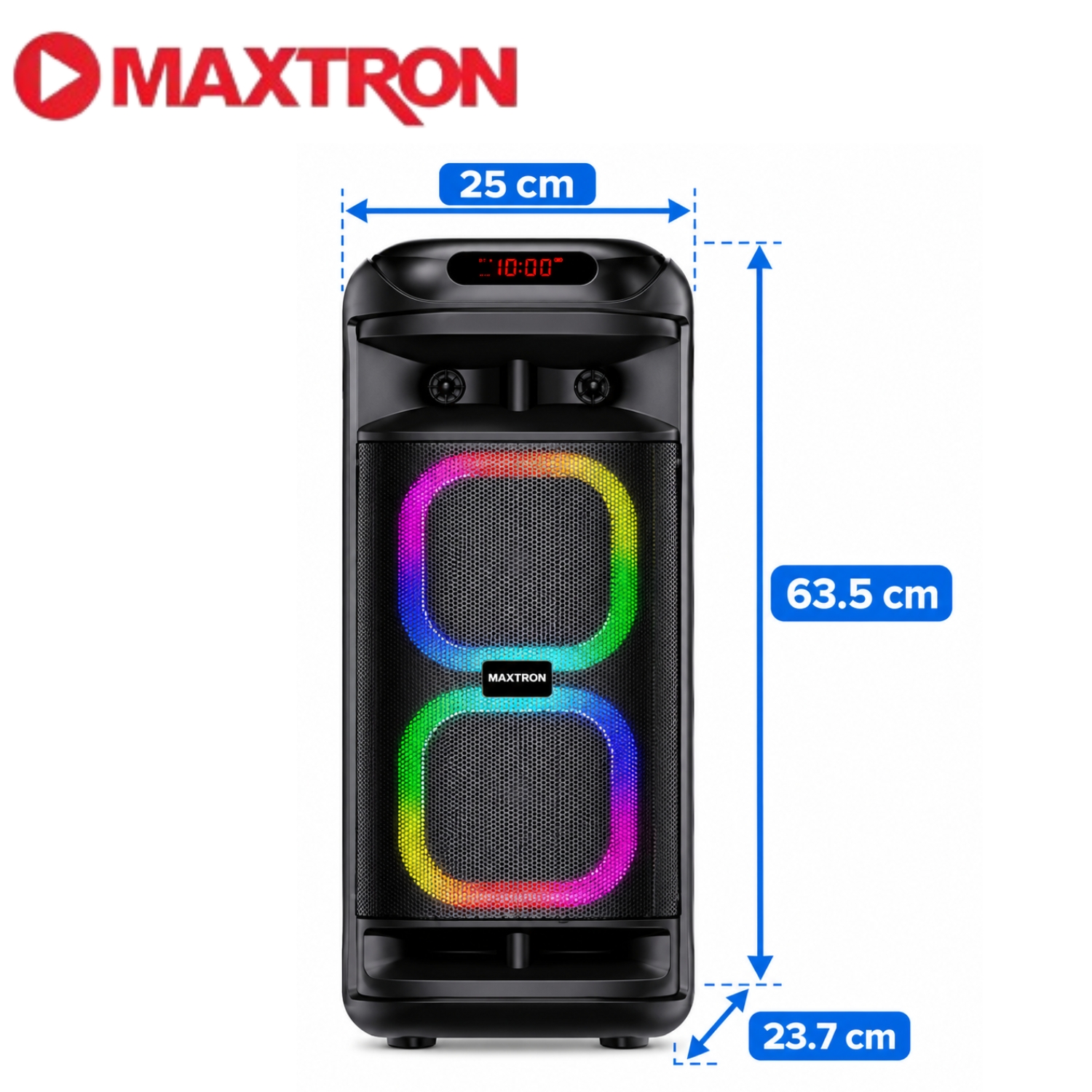 PARLANTE TORRE MAXTRON BECKER MX 601 USB BT 01 MICROFONO - 3